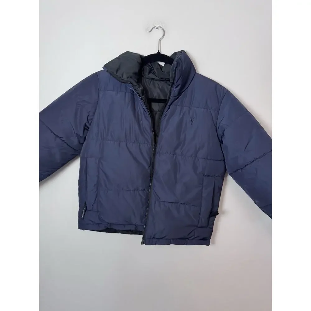 All Saints smALLSAINTS Navy Novern Reversible Padded Coat Kids Coat Sz 8/9 $146
